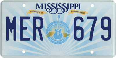MS license plate MER679