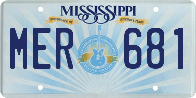 MS license plate MER681