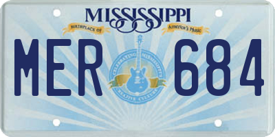 MS license plate MER684