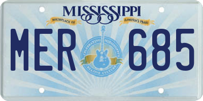 MS license plate MER685