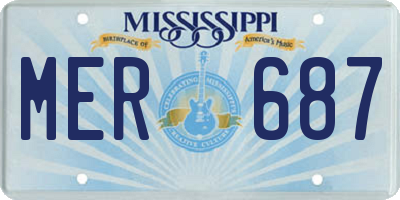 MS license plate MER687