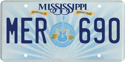 MS license plate MER690