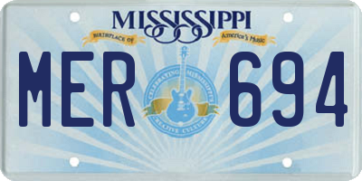 MS license plate MER694