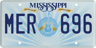 MS license plate MER696