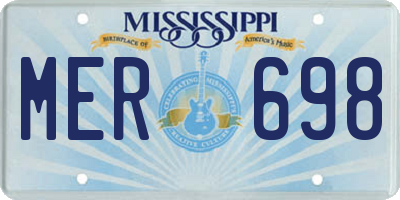 MS license plate MER698
