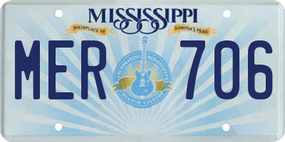 MS license plate MER706