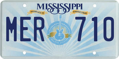 MS license plate MER710