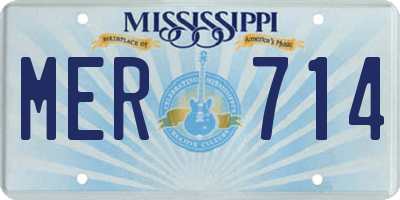 MS license plate MER714