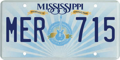 MS license plate MER715