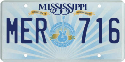 MS license plate MER716