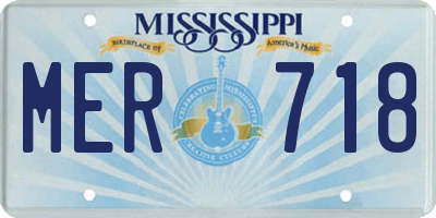 MS license plate MER718