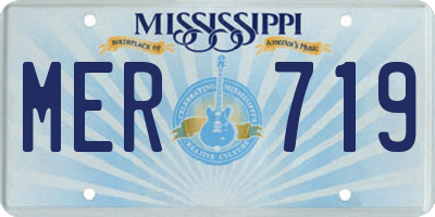 MS license plate MER719