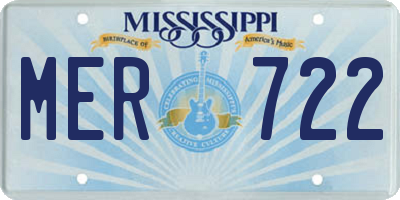 MS license plate MER722