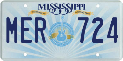 MS license plate MER724