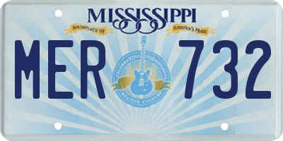 MS license plate MER732