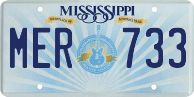 MS license plate MER733