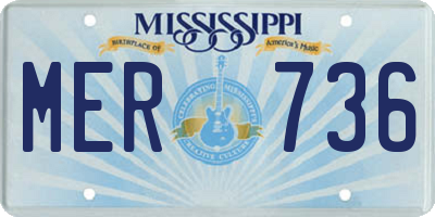 MS license plate MER736