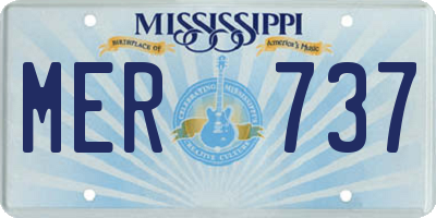 MS license plate MER737