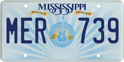 MS license plate MER739