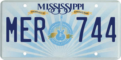 MS license plate MER744
