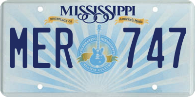 MS license plate MER747