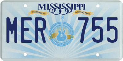 MS license plate MER755