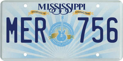 MS license plate MER756