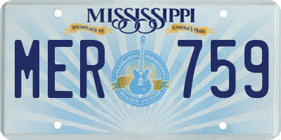 MS license plate MER759