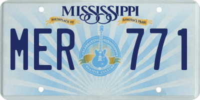 MS license plate MER771