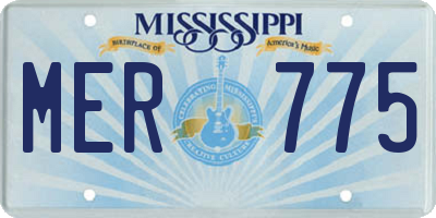 MS license plate MER775