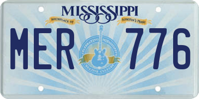 MS license plate MER776