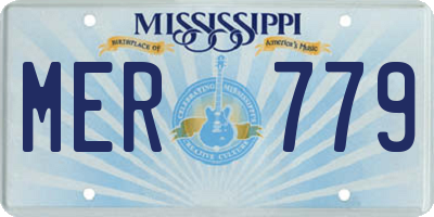 MS license plate MER779