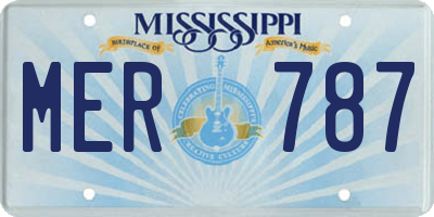MS license plate MER787