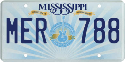 MS license plate MER788