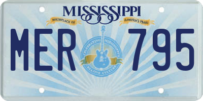 MS license plate MER795