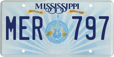MS license plate MER797