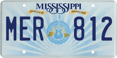 MS license plate MER812