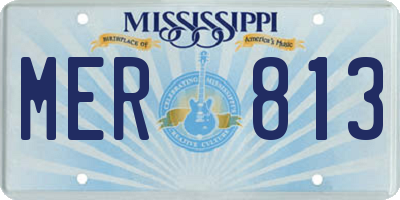 MS license plate MER813