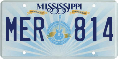 MS license plate MER814