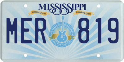 MS license plate MER819