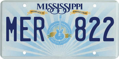 MS license plate MER822