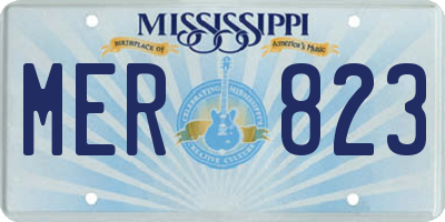 MS license plate MER823