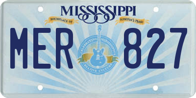 MS license plate MER827