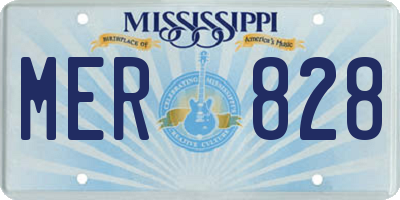 MS license plate MER828