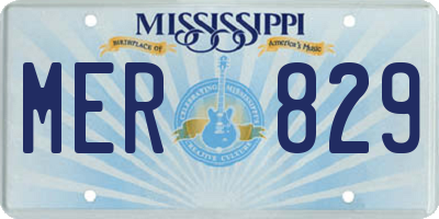 MS license plate MER829