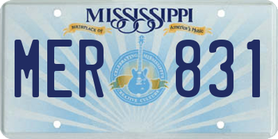MS license plate MER831