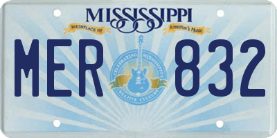 MS license plate MER832