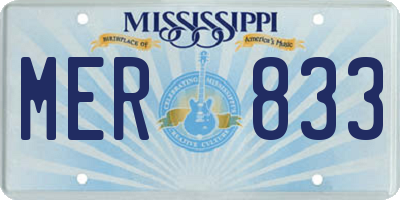MS license plate MER833