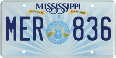 MS license plate MER836