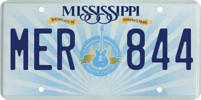MS license plate MER844
